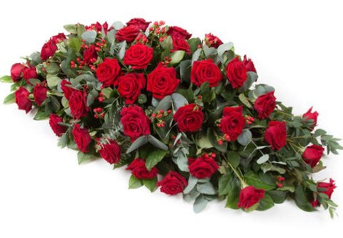 The Velvet rose casket spray