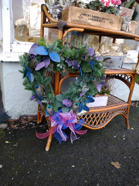 The Christmas Peacock Wreath.