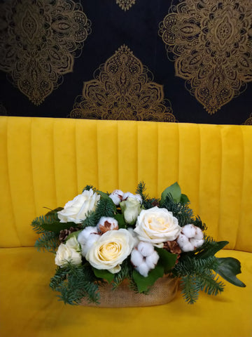 Christmas Cotton Whites arrangement