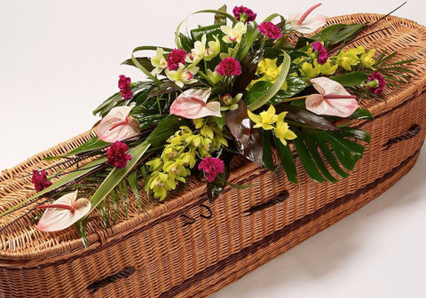 The tropical paradise spray casket